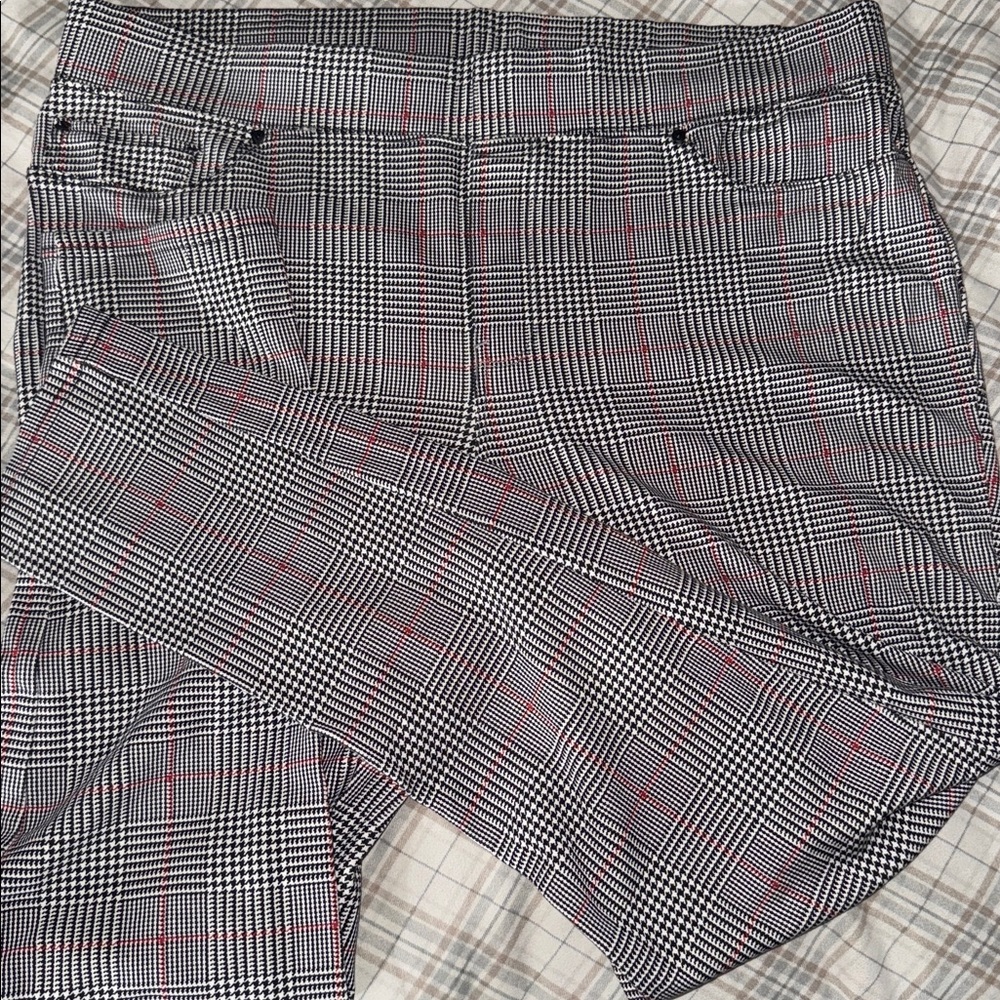 Seven7 Checkered Pants in Black, White, and Red